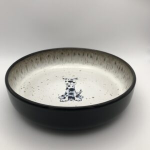 Large ceramic water Bowl - Spotty dog