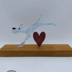 Jumping Red Heart Dog